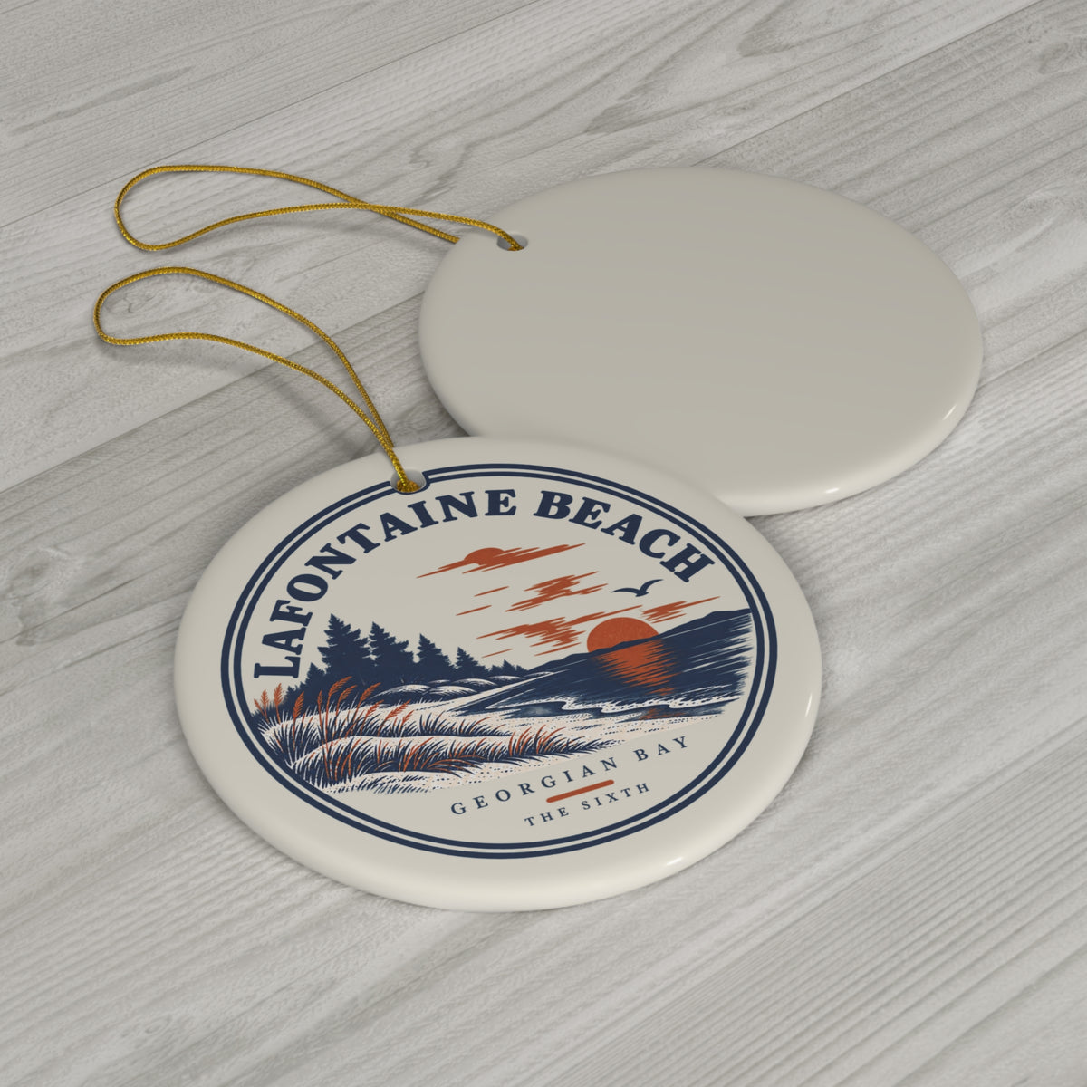 Lafontaine Beach Christmas Ornament