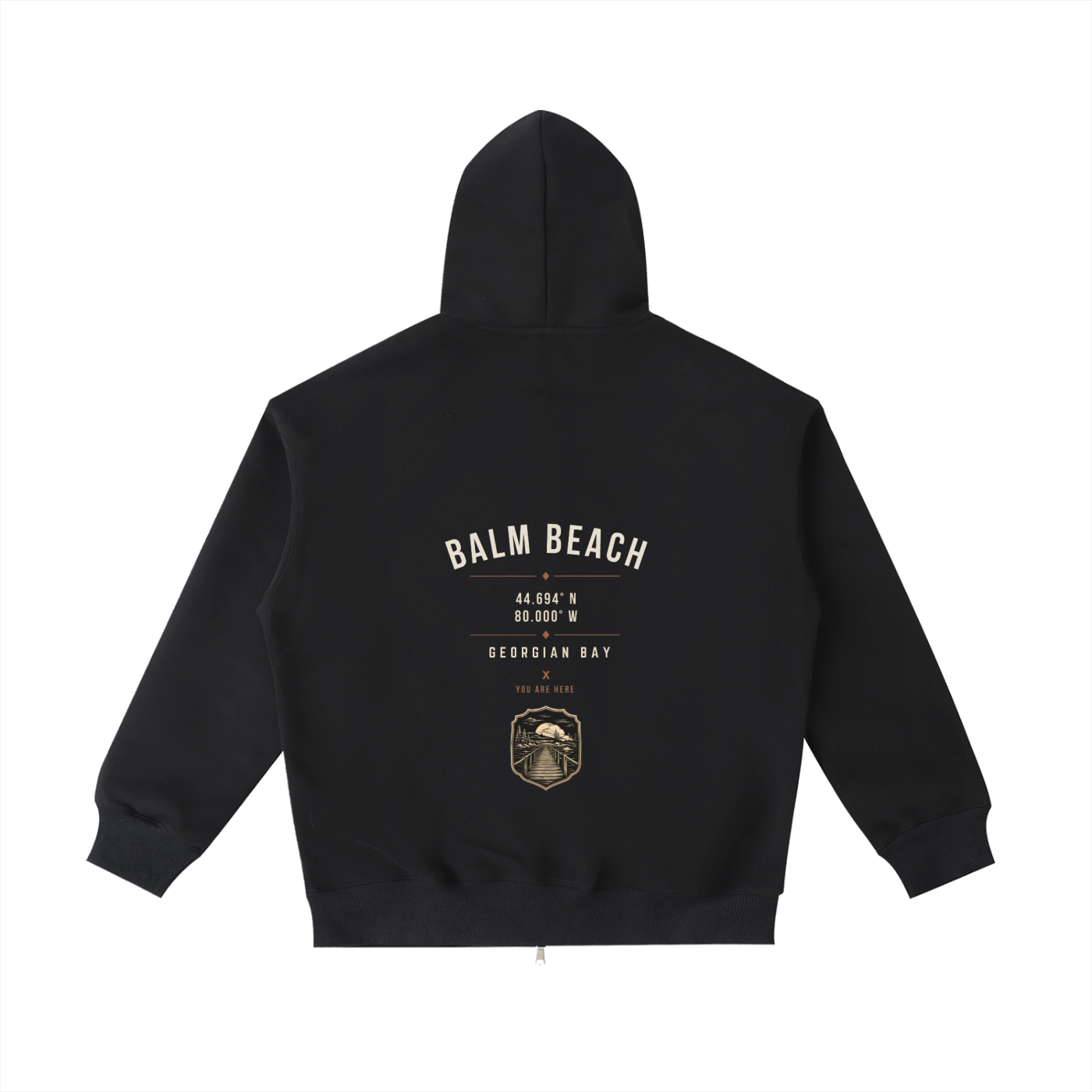Balm Beach Zip up Pocket Hoodie