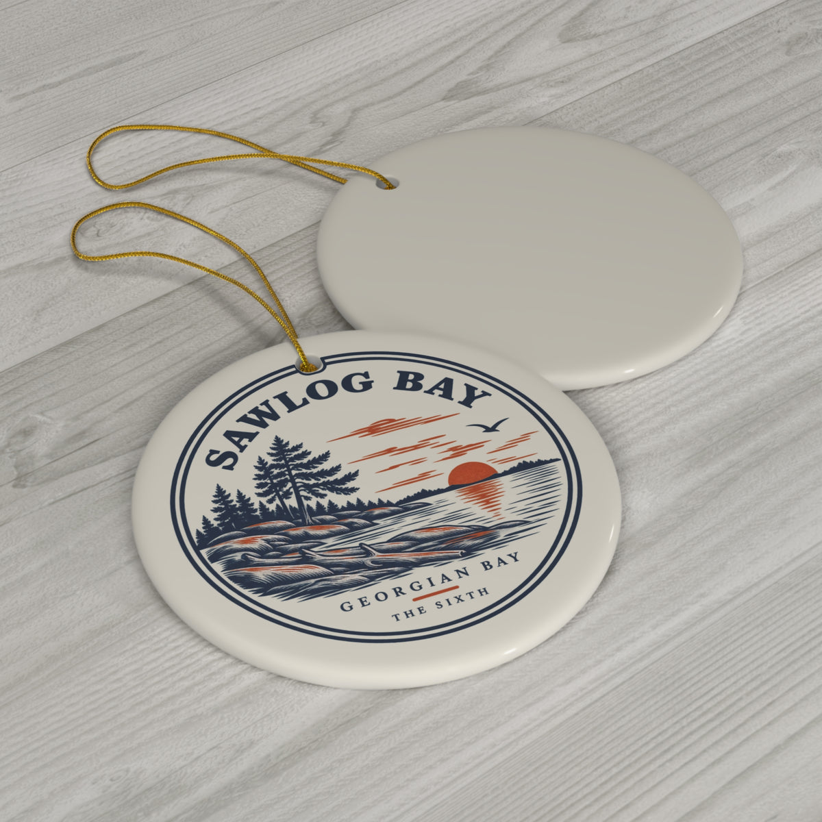 Sawlog Bay Christmas Ornament