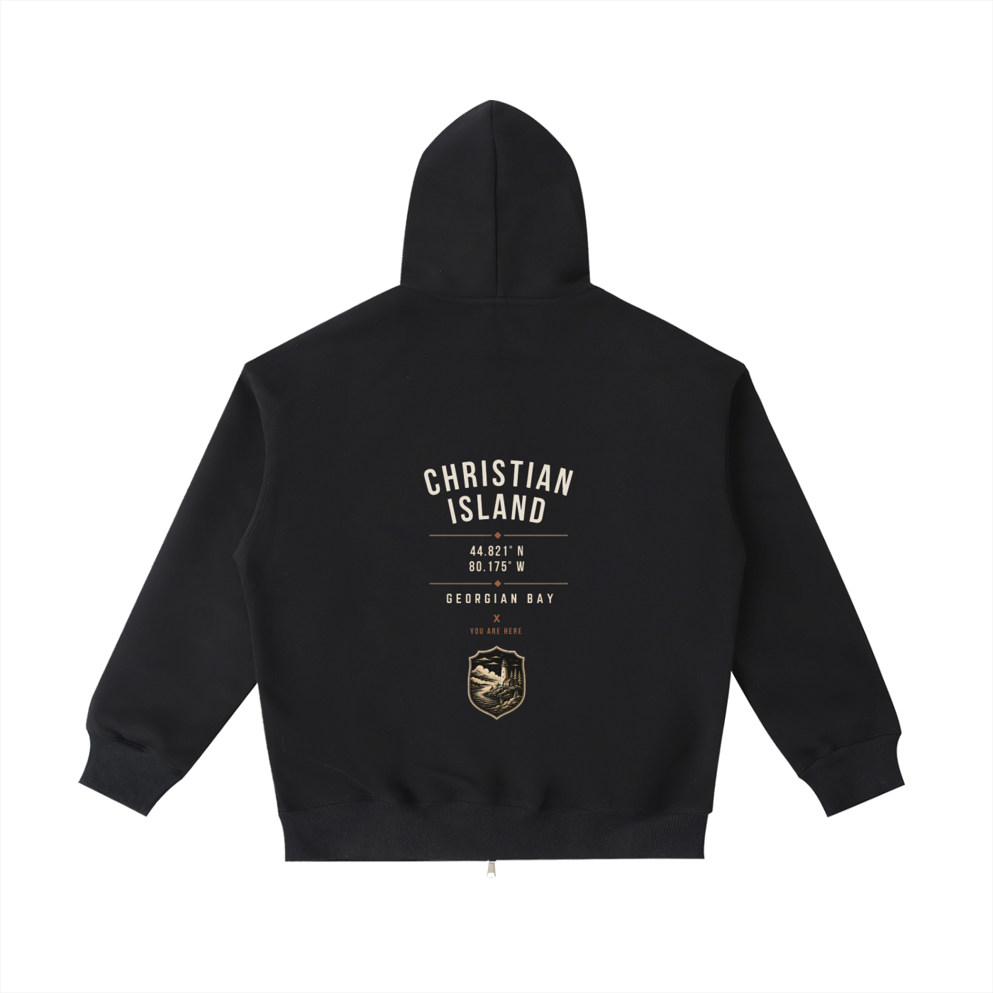 Christian Island Zip up Pocket Hoodie