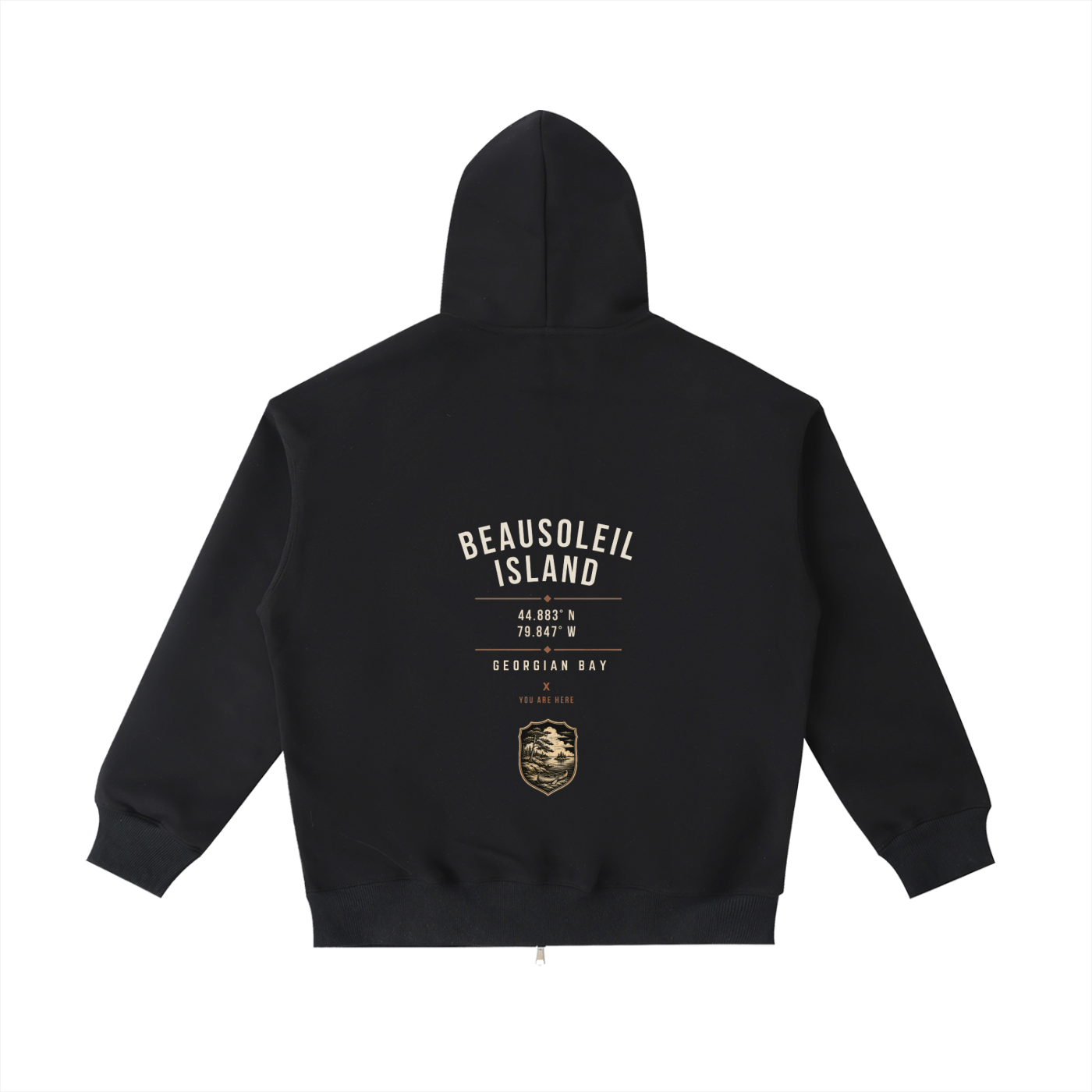 Beausoleil Island Zip up Pocket Hoodie