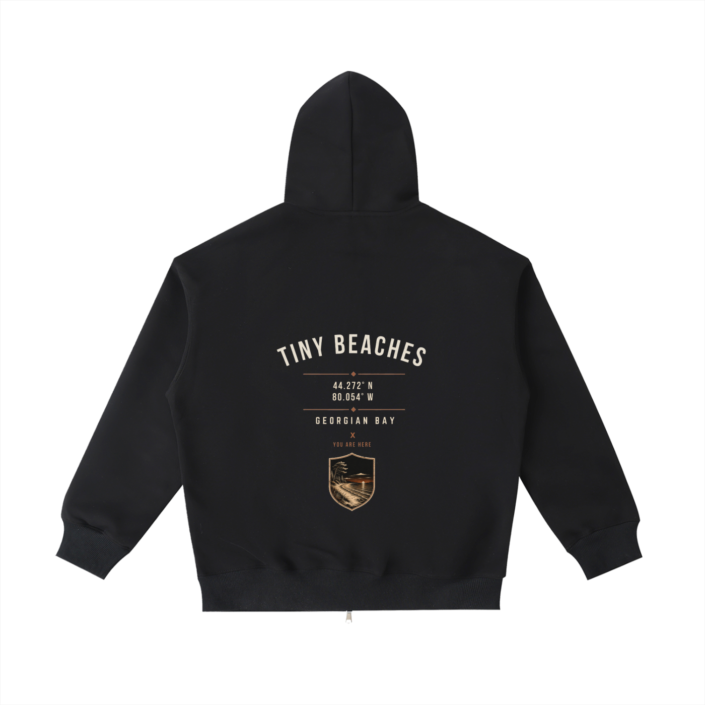 Tiny Beaches Zip up Pocket Hoodie