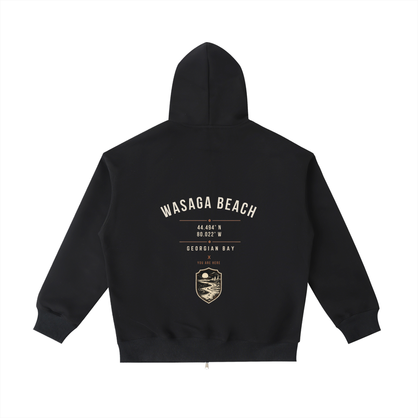 Wasaga Beach Zip up Pocket Hoodie
