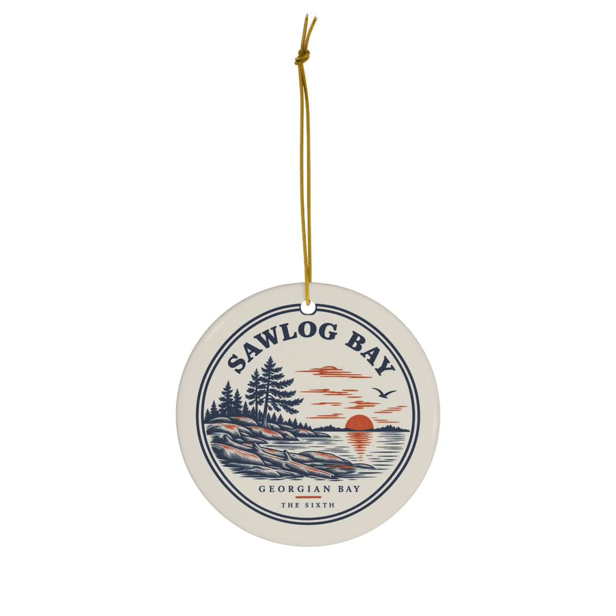 Sawlog Bay ornament, alternate view