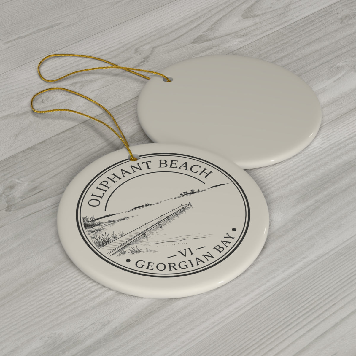 Oliphant Beach Christmas Ornament