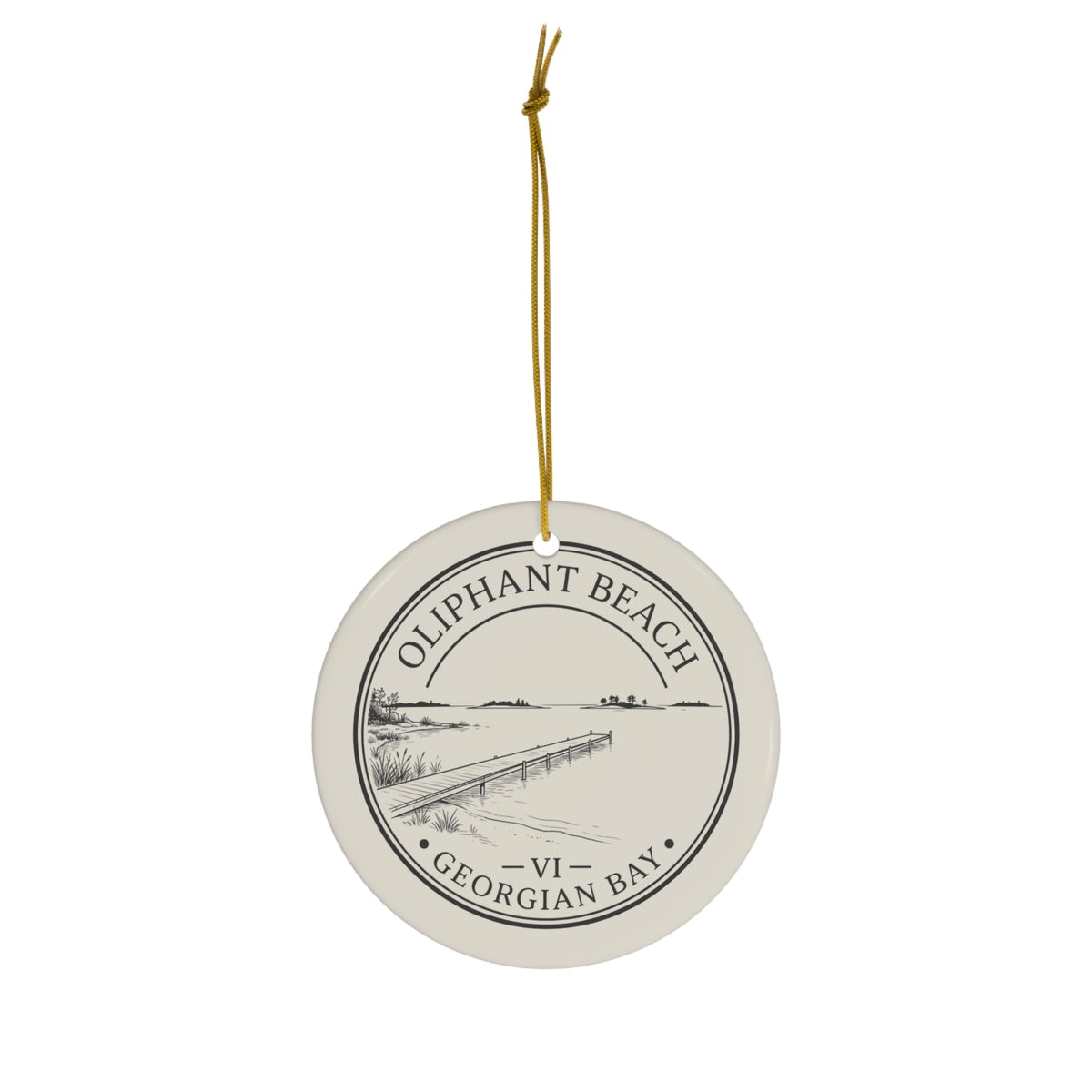 Oliphant Beach Christmas Ornament