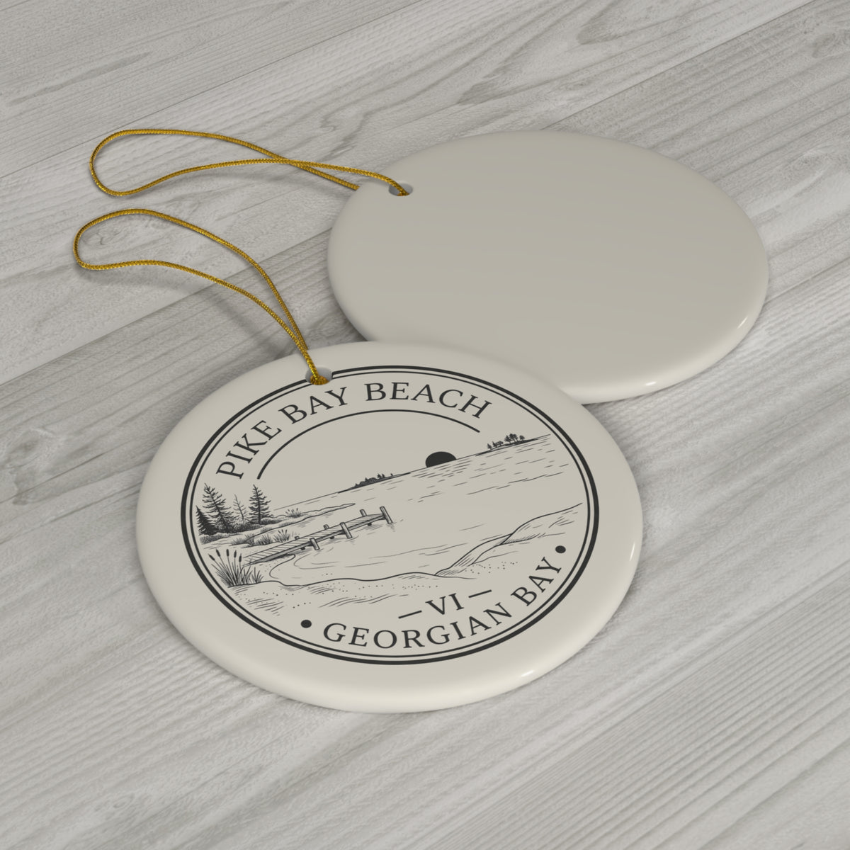 Pike Bay Beach Christmas Ornament