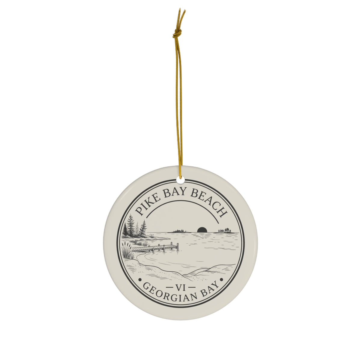 Pike Bay Beach Christmas Ornament