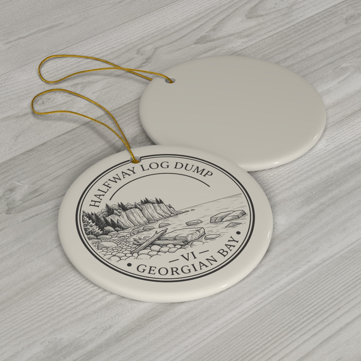 Halfway Log Dump Christmas Ornament