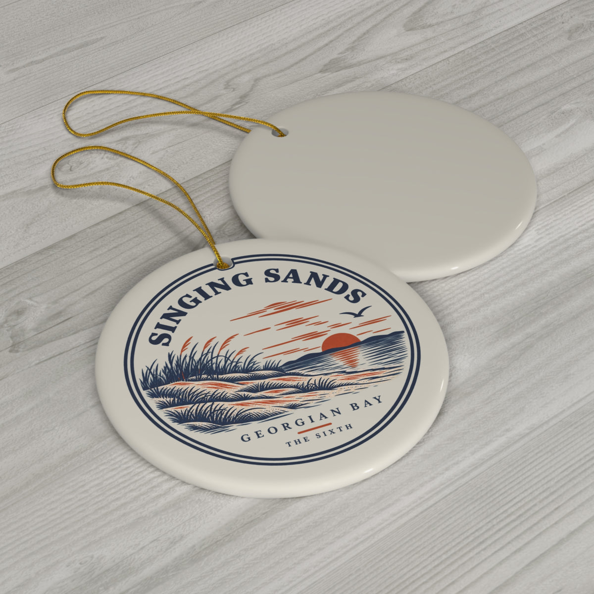 Singing Sands Beach Christmas Ornament