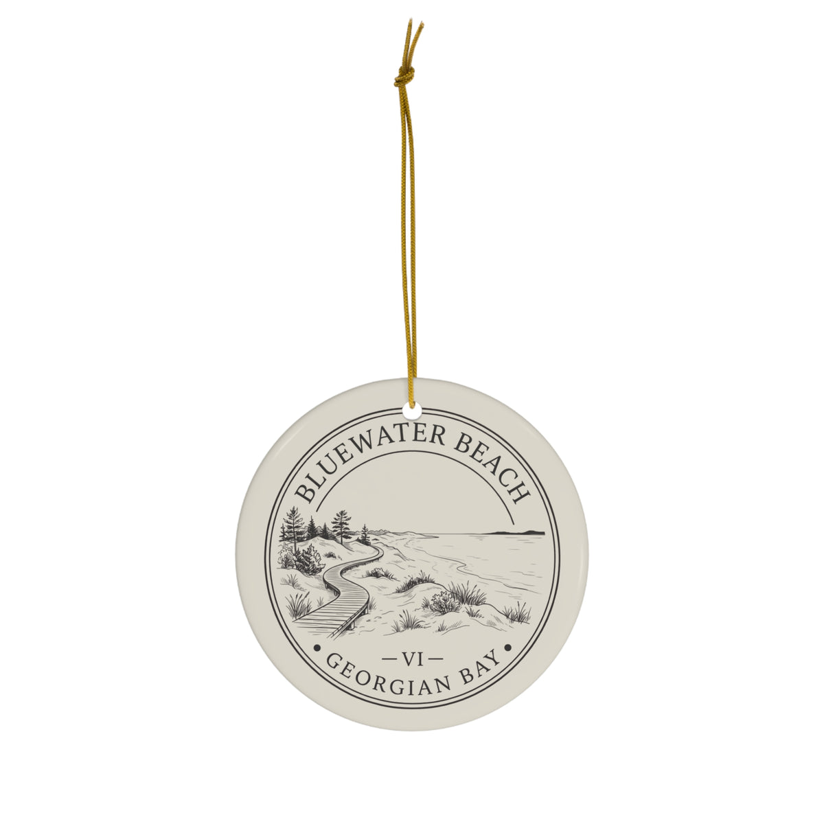 Bluewater Beach Christmas Ornament