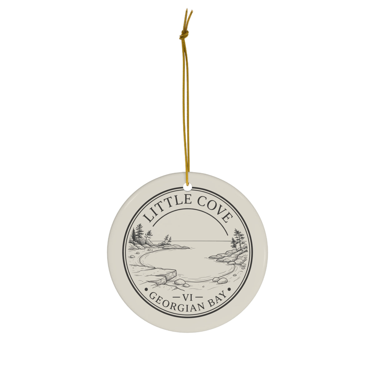 Little Cove Beach Christmas Ornament