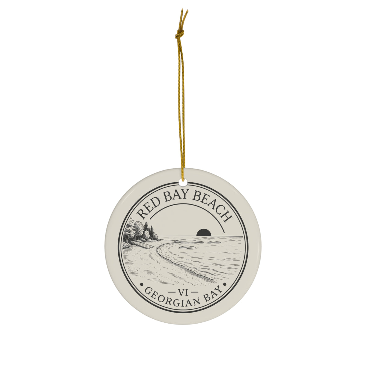 Red Bay Beach Christmas Ornament