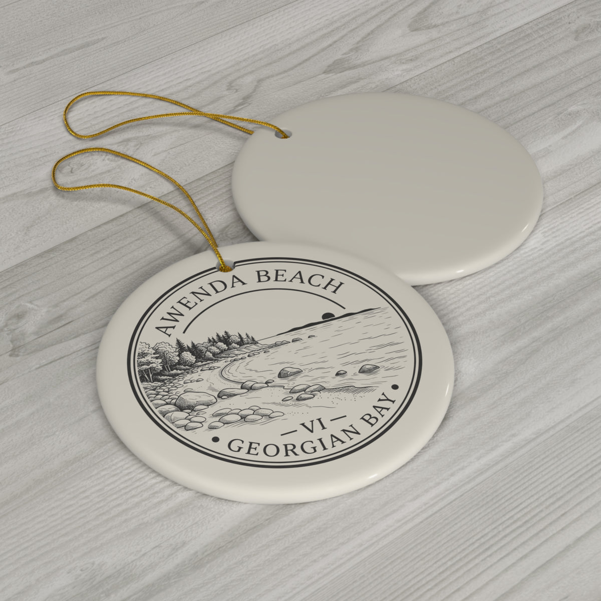 Awenda Beach Christmas Ornament