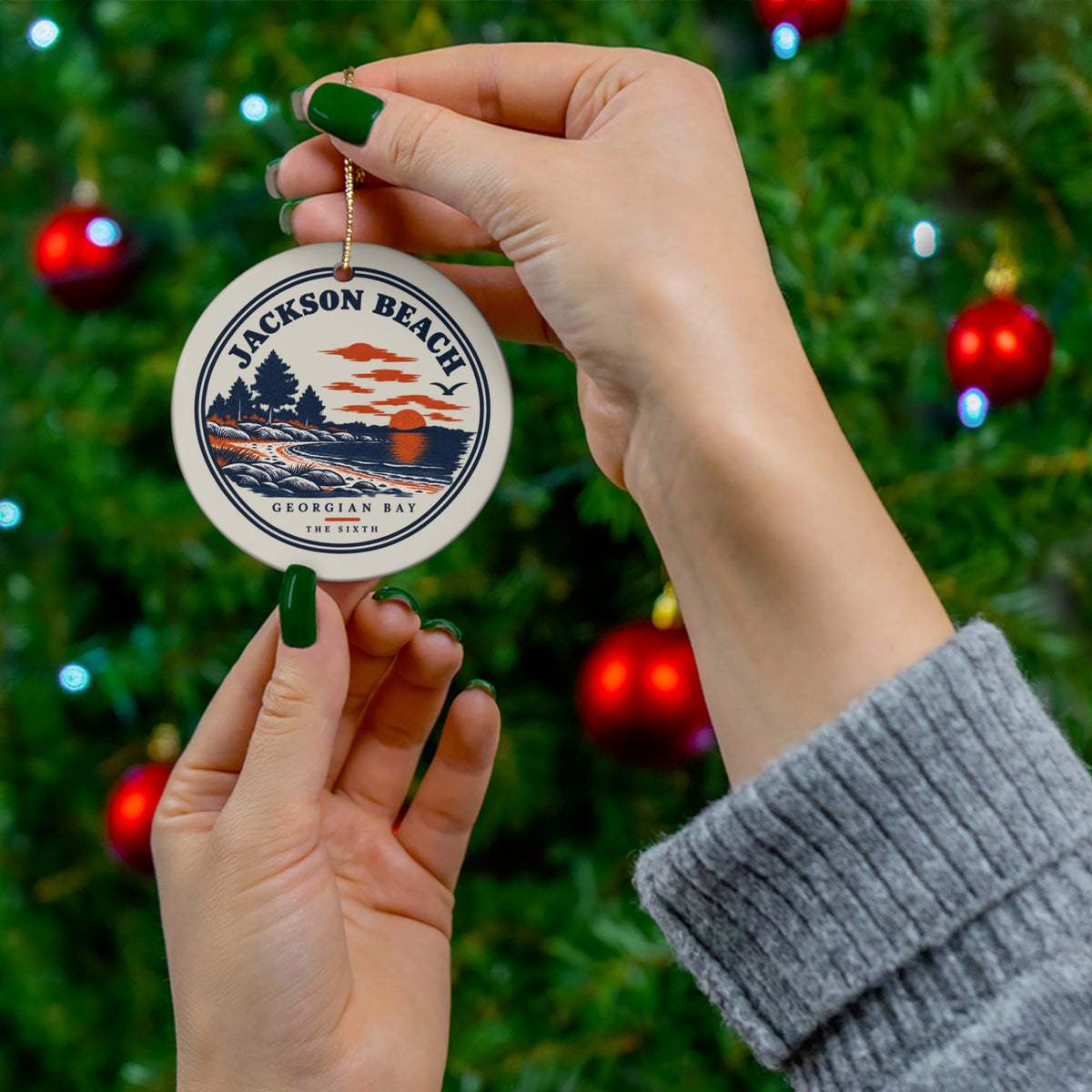 Jackson Beach Christmas ornament from The Sixth