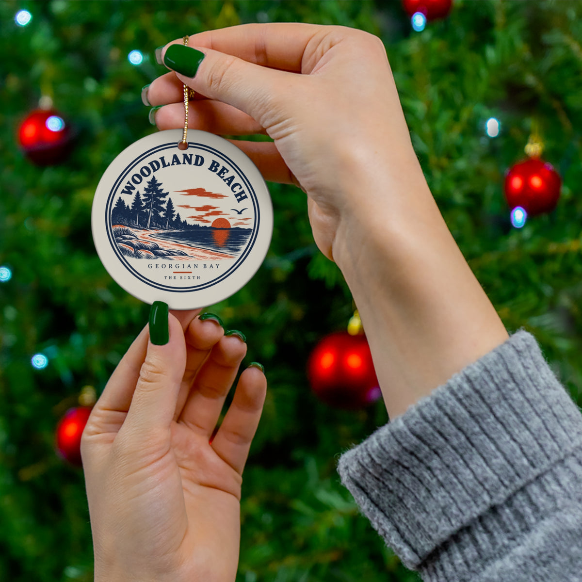 Woodland Beach Christmas ornament from The Sixth