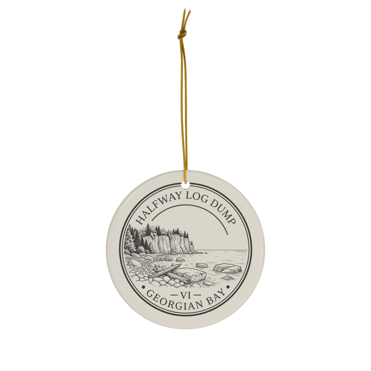 Halfway Log Dump Christmas Ornament