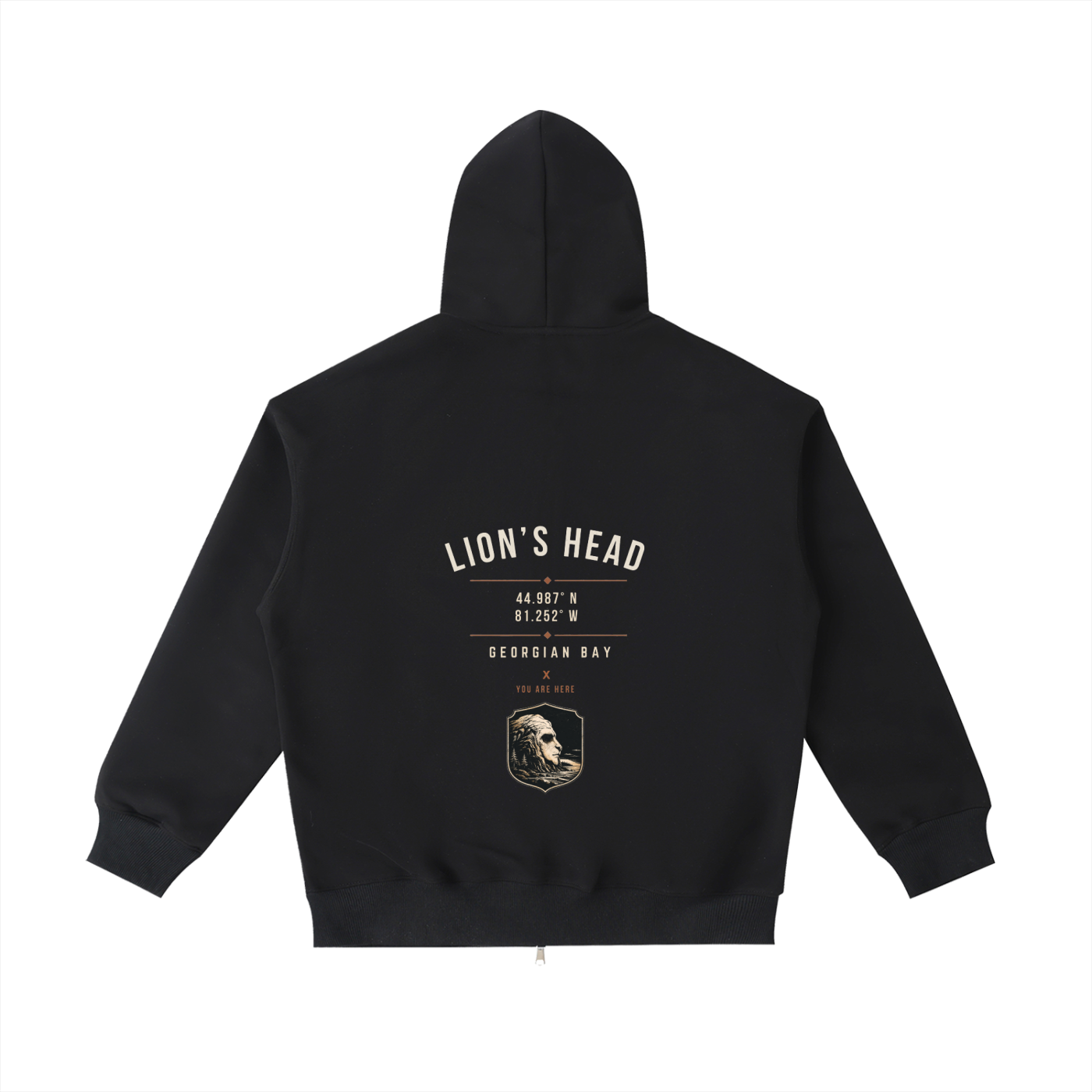 Lion's Head Zip up Pocket Hoodie