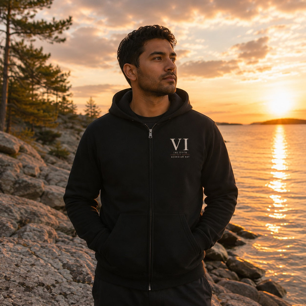 Big Bay Zip up Pocket Hoodie