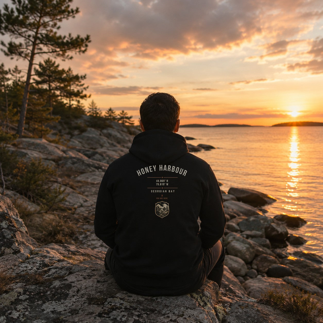 Honey Harbour Zip up Pocket Hoodie